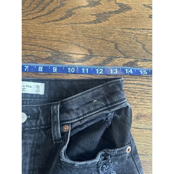 Abercrombie & Fitch Womens 90s Straight Ultra Hight Rise Denim Size 26 2R G0786 - Picture 9 of 12